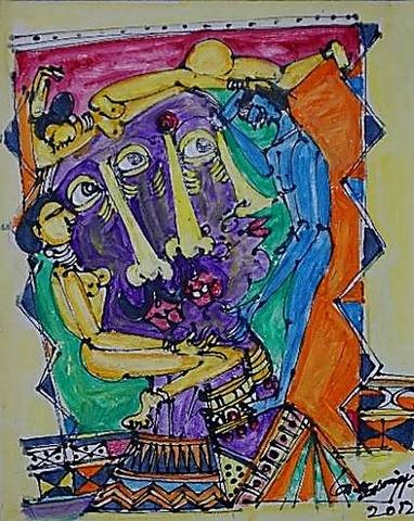 Purple Visage by M Suriyamoorthy, 2012