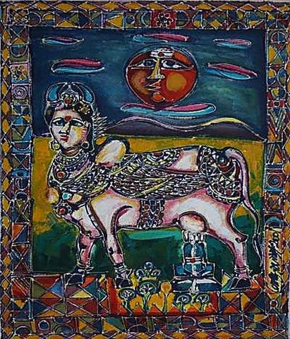 Shiva and Nandi by M Suriyamoorthy, 2001