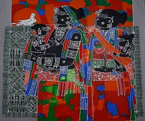 Figures in the Garden by G Raman, 2009