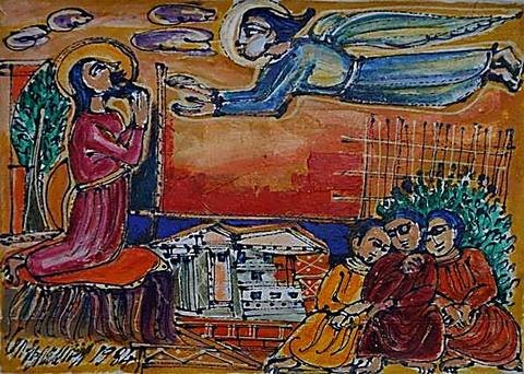 The Annunciation by M Suriyamoorthy, 1984