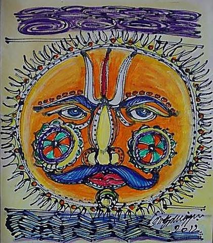 Sunburst Face by M Suriyamoorthy